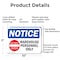 Signmission Warehouse Personnel Only OSHA Notice Sign, Aluminum, 10in W x 7in L, 2PK OS-2PACK-NS-A-710-L-16852 - alternate 7